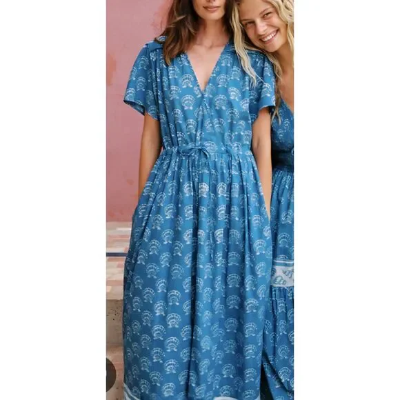 Christy Dawn Blue Midi Dress - Picture 1 of 5